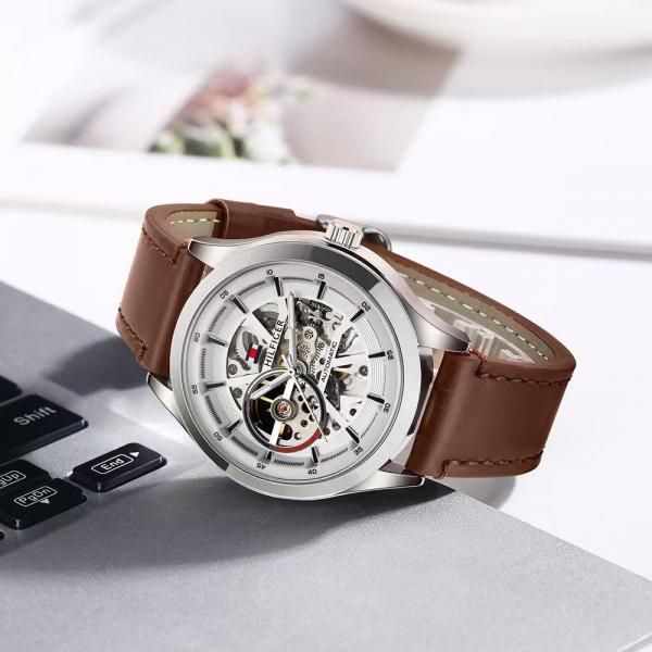 Tommy_Hilfiger Automatic Skeleton Leather