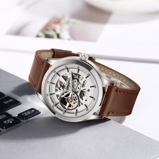 Tommy_Hilfiger Automatic Skeleton Leather