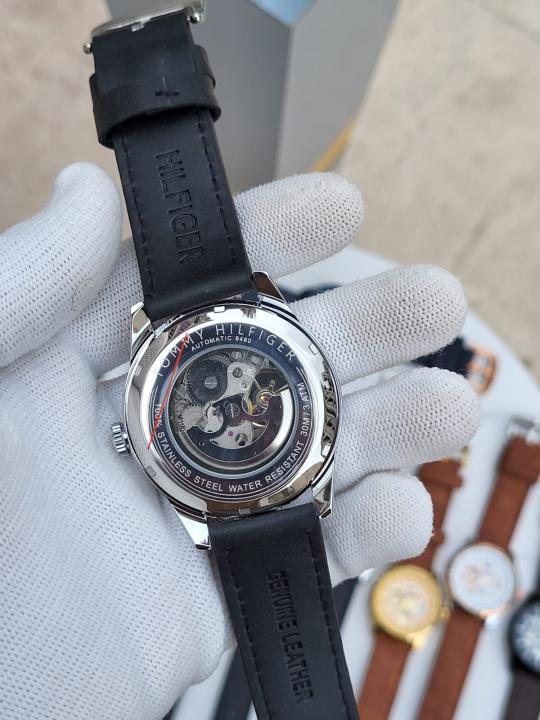 Tommy_Hilfiger Automatic Skeleton Leather